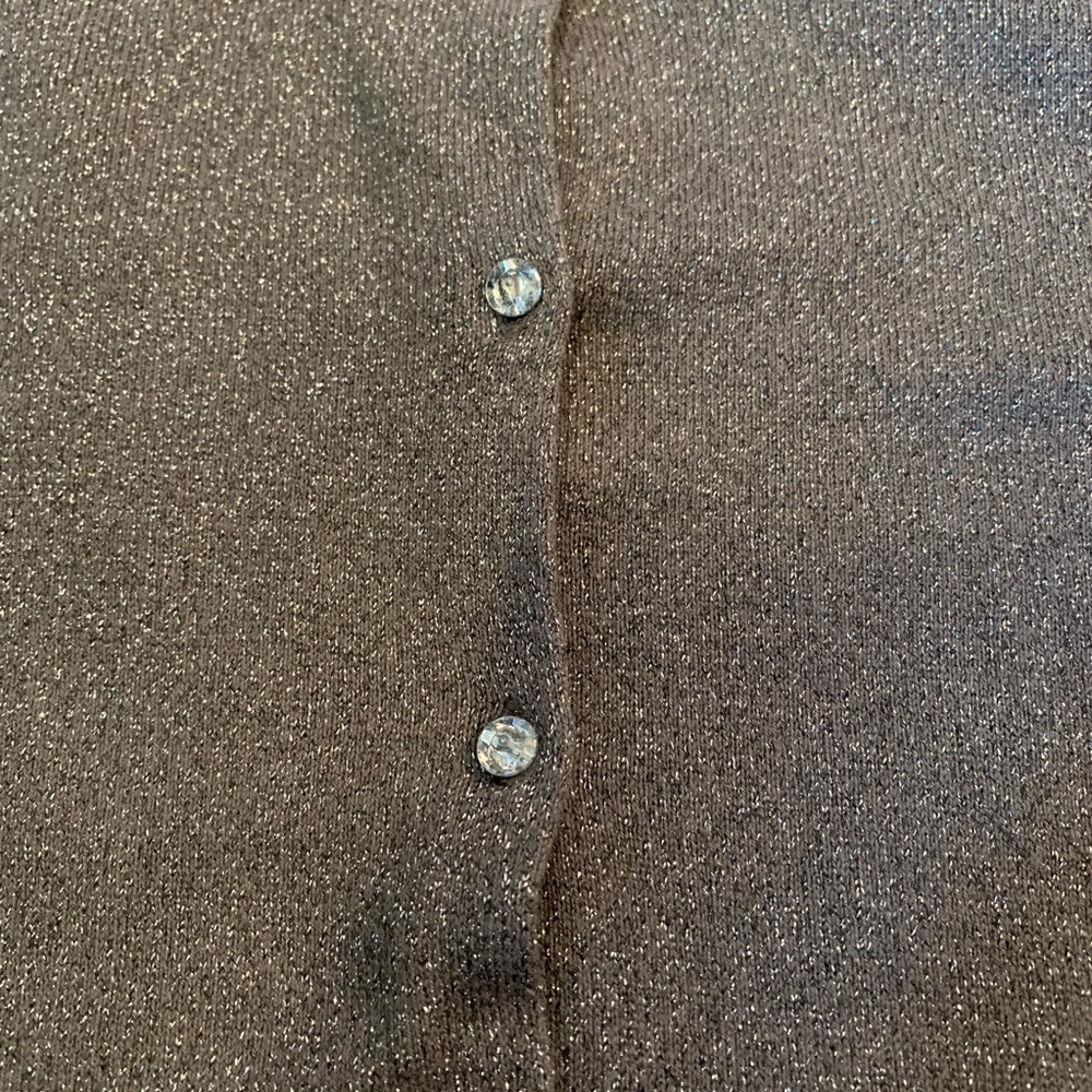 Ann Taylor LOFT Silver & Gray Button Up Cardigan - Picture 4 of 8